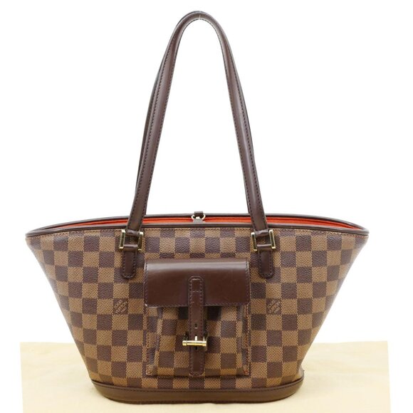 Louis Vuitton Manosque PM Damier Ebene Shoulder Bag Brown - Picture 3 of 16